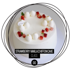 Strawberry vanila chiffon cake class